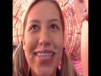 Brace faced teen gets fucked and takes massive facial from brother during incest adventure